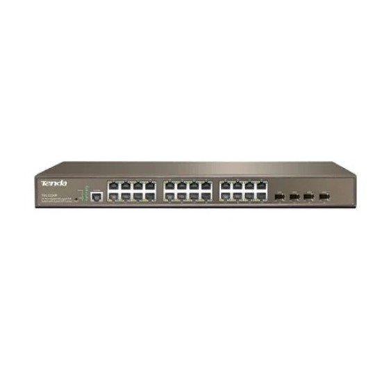 Tenda TEG3224P 24-Port 10/100/1000 Mbps + 4 Shared SFP PoE Managed Switch