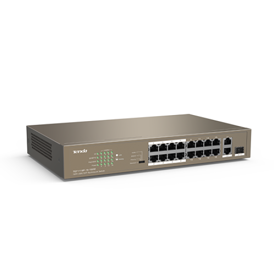 Tenda TEF1118P-16-150W 16 10/100Mbps PoE +1 Gigabit/SFP Slots Switch