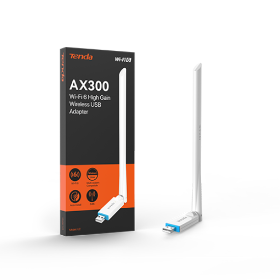 Tenda U2 AX300 Wi-Fi 6 High Gain Wireless USB Adapter
